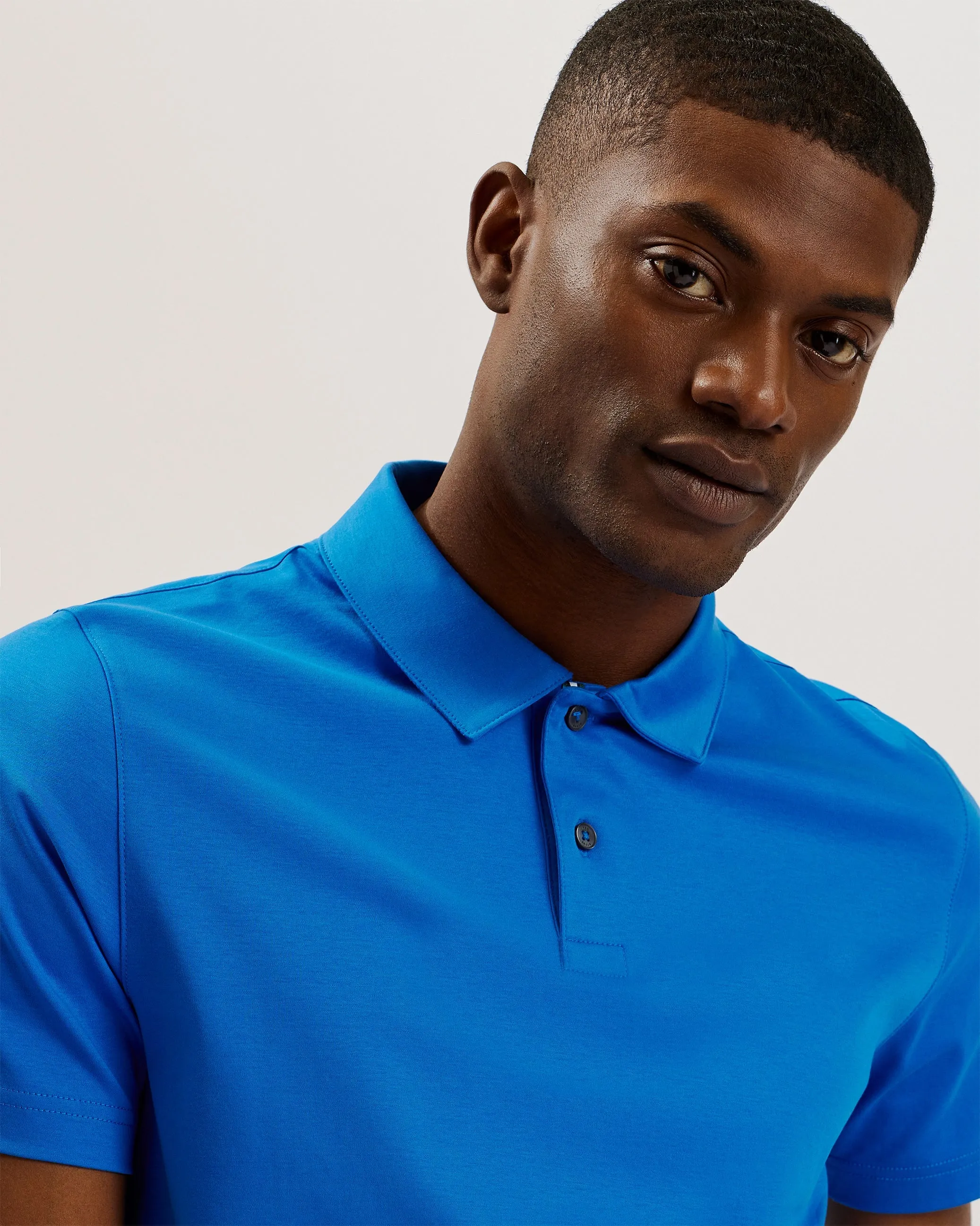 Zeiter Short Sleeve Slim Soft Touch Polo Blue